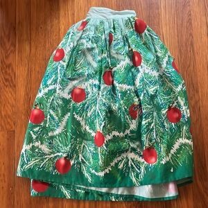 Unique Vintage XL Christmas Tree Jingle Bell Retro Novelty Holiday Circle Skirt